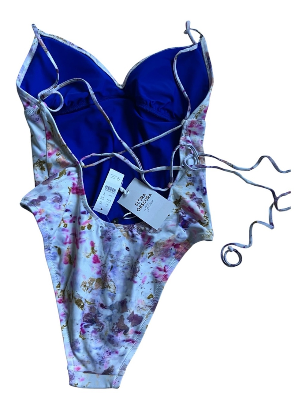 J. Crew x Flora Obscura One Piece Swimsuit size 6 NWT Abstract Floral MSRP $118 - Picture 6 of 9